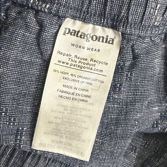 Patagonia Hemp Cotton Pull On Shorts Drawstring Pocket Womens Large Mid Rise - Picture 7 of 11